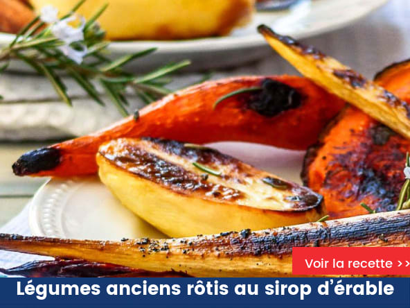 Légumes anciens rôtis au sirop d’érable